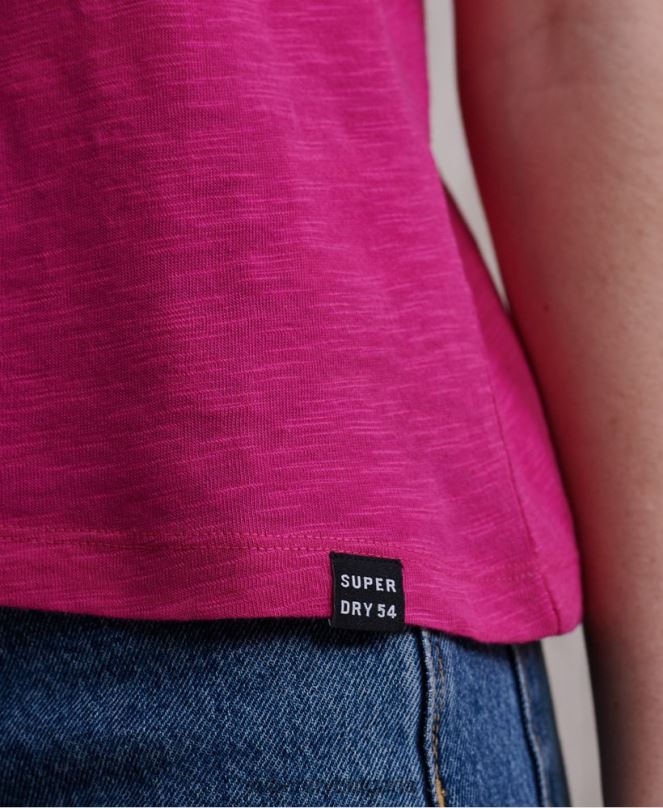 Superdry облекло N00H3085 розово Жени горна част на жилетка с плетена лилия