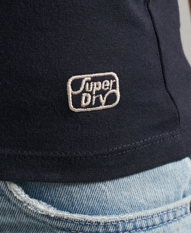 Superdry облекло N00H6508 военноморски флот Жени потник с кали райе