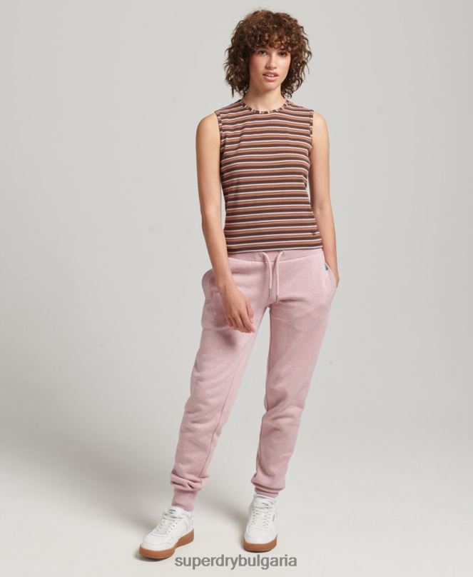 Superdry облекло N00H6525 кафяво Жени потник с кали райе
