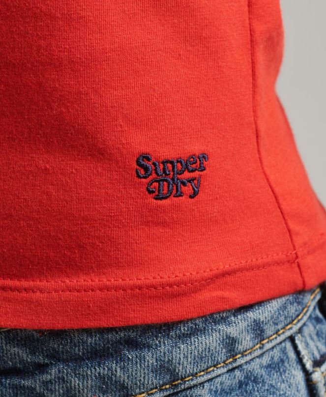 Superdry облекло N00H6536 червен Жени потник с кали райе