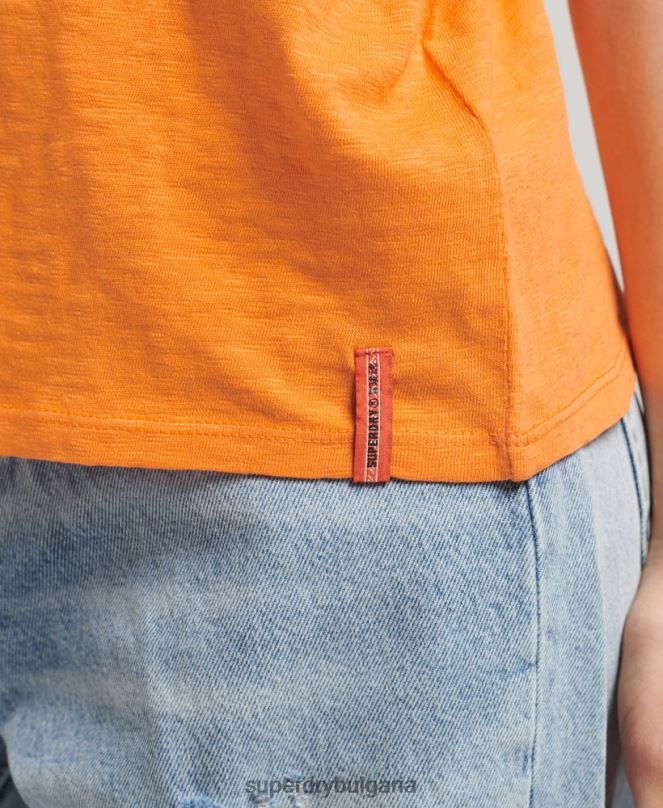 Superdry облекло N00H6573 оранжево Жени органичен памук реколта сърф ranchero жилетка
