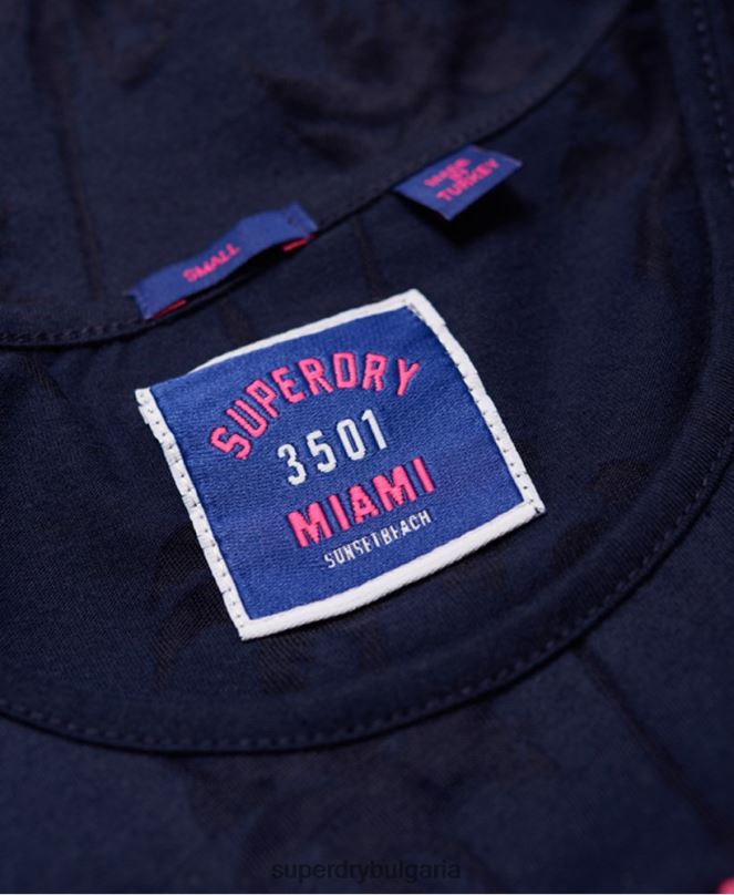 Superdry облекло N00H6784 военноморски флот Жени плажен потник за сърф