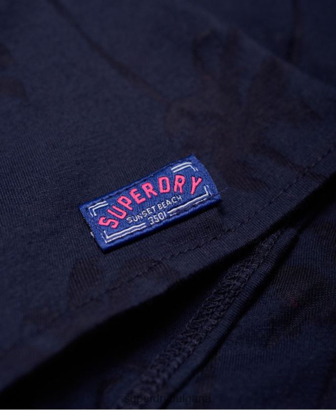 Superdry облекло N00H6784 военноморски флот Жени плажен потник за сърф
