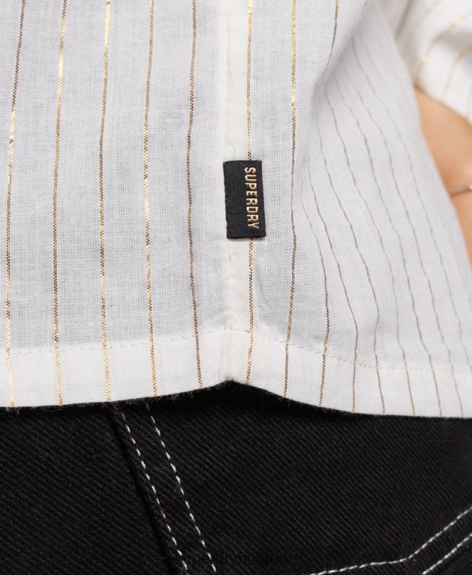 Superdry облекло N00H2195 бяло Жени подобрена блуза