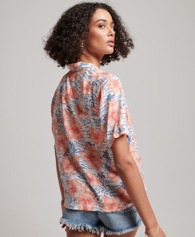 Superdry облекло N00H2914 военноморски флот Жени риза за морски курорт