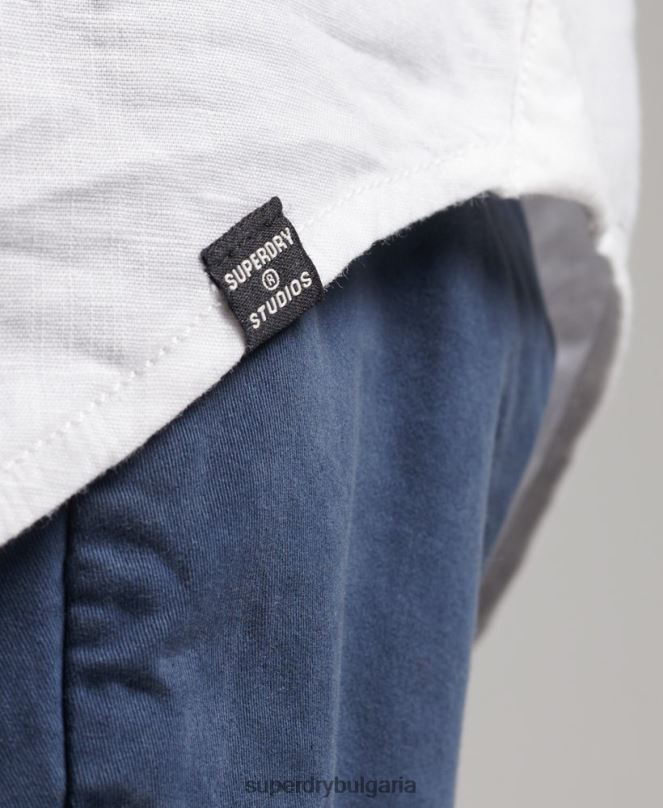 Superdry облекло N00H2963 бяло Жени ленена риза гадже