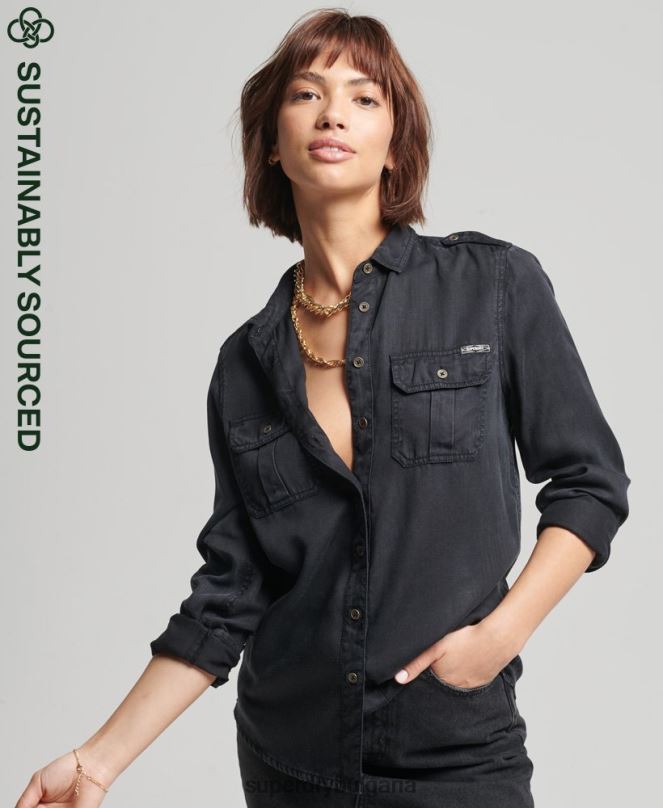 Superdry облекло N00H3004 кафяво Жени военна риза