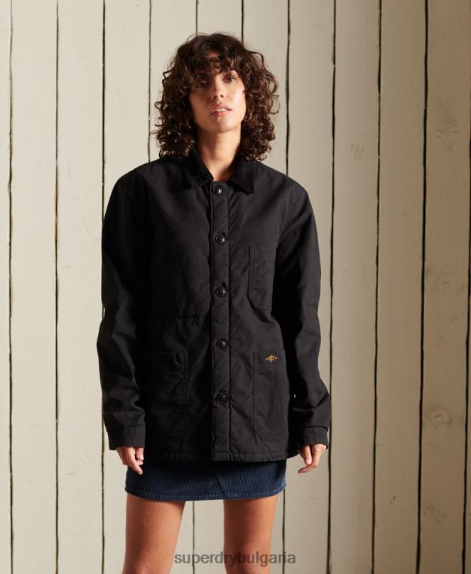 Superdry облекло N00H5480 черен Жени огромна горна риза от микс