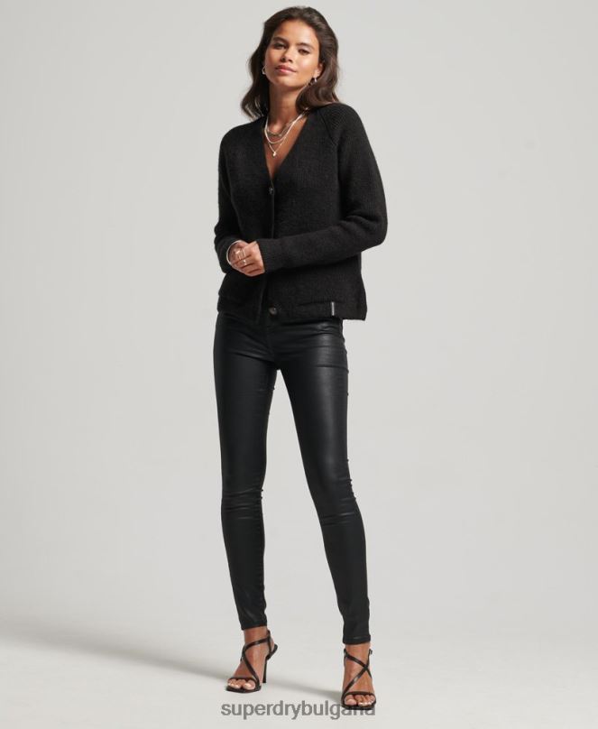 Superdry облекло N00H3962 черен Жени основна супер мека жилетка