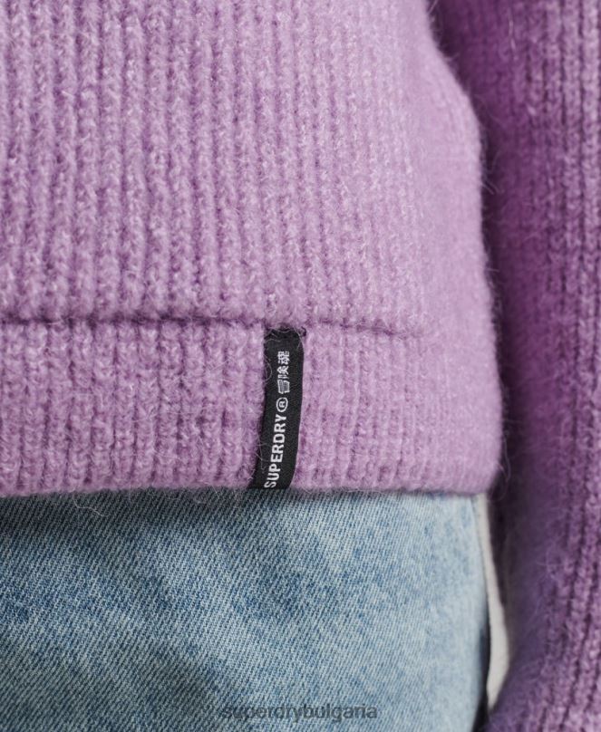 Superdry облекло N00H3968 лилаво Жени основна супер мека жилетка