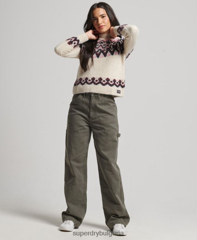 Superdry облекло N00H3983 бяло Жени напуснат джоб с джобове