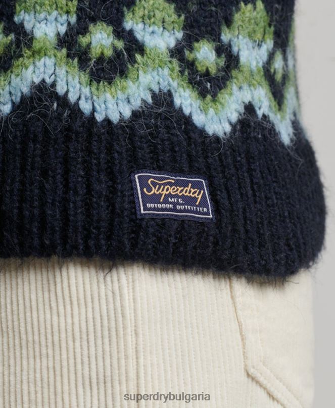 Superdry облекло N00H4025 военноморски флот Жени напуснат джоб с джобове