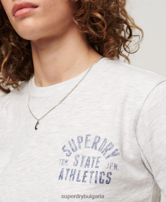 Superdry облекло N00H2063 сиво Жени атлетична тениска от 90-те