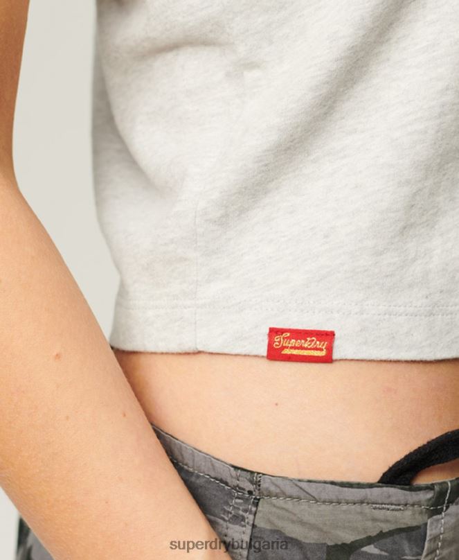Superdry облекло N00H2115 светло сив Жени работно облекло тениска с графики