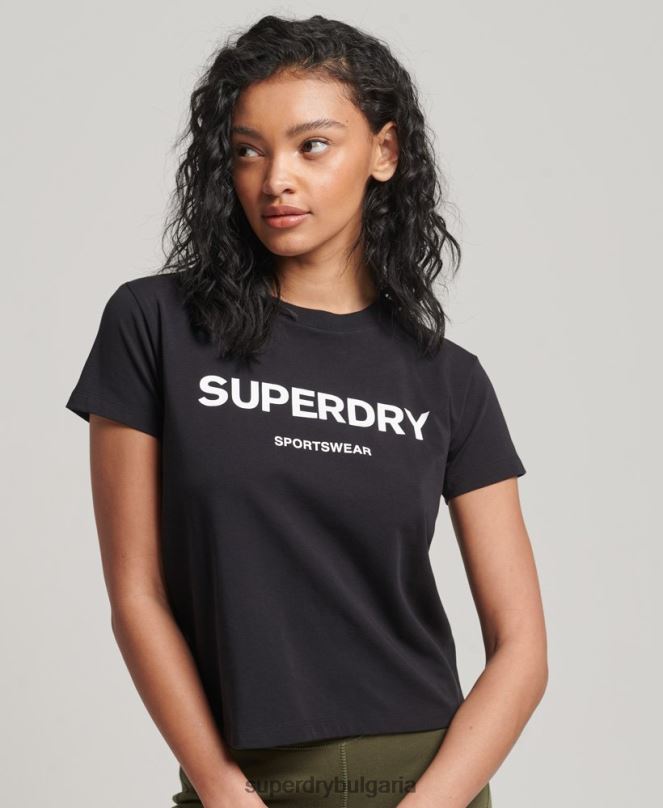 Superdry облекло N00H2150 черен Жени графична тениска от 90-те