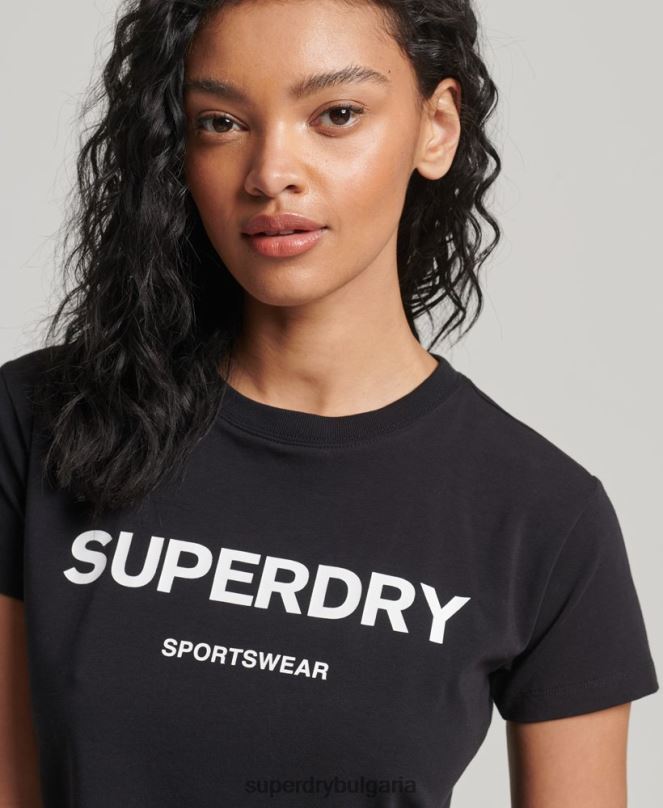 Superdry облекло N00H2150 черен Жени графична тениска от 90-те