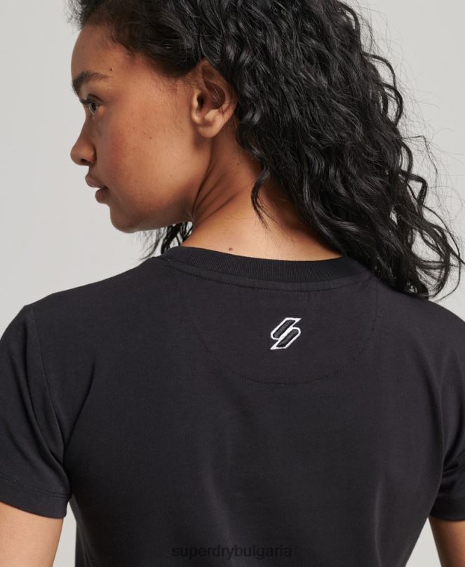 Superdry облекло N00H2150 черен Жени графична тениска от 90-те