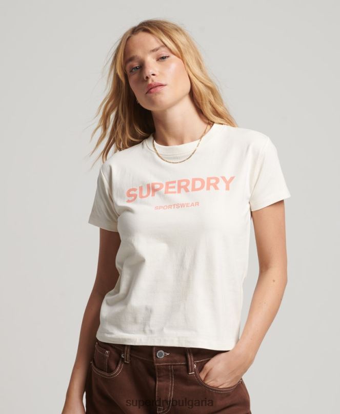 Superdry облекло N00H2154 сметана Жени графична тениска от 90-те