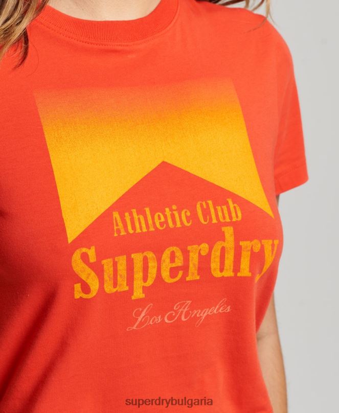 Superdry облекло N00H2214 червен Жени графична малка тениска