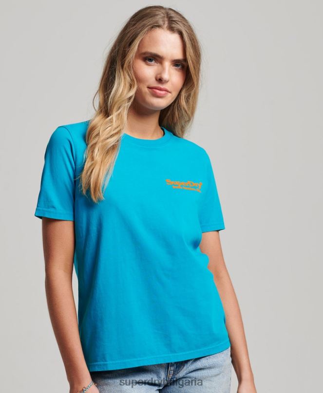 Superdry облекло N00H2255 син Жени ретро тениска за място