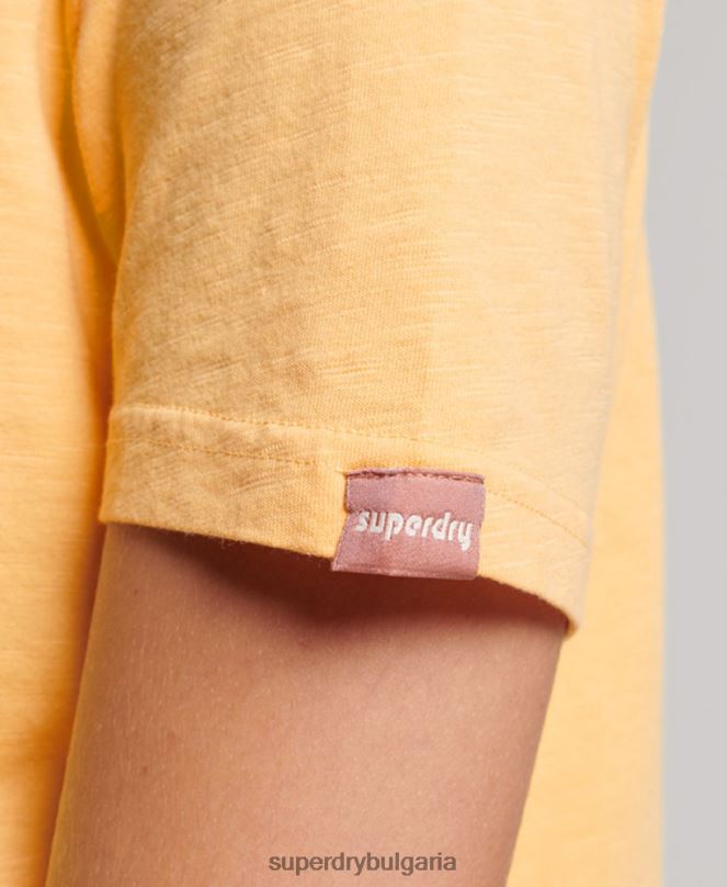 Superdry облекло N00H2267 жълто Жени винтидж тениска със сянка