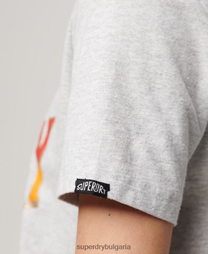 Superdry облекло N00H2622 сиво Жени сувенирна графична тениска за пътуване