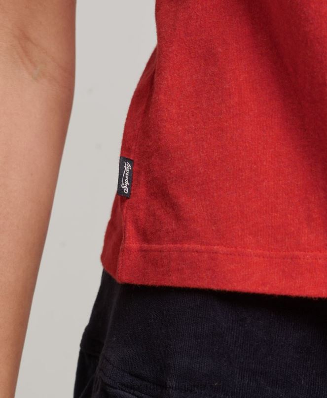 Superdry облекло N00H2631 оранжево Жени ретро тениска с капачка и ръкав с лого