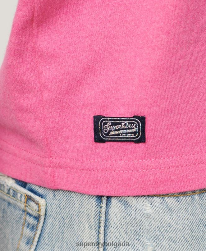Superdry облекло N00H2636 розово Жени архивна неонова графична тениска