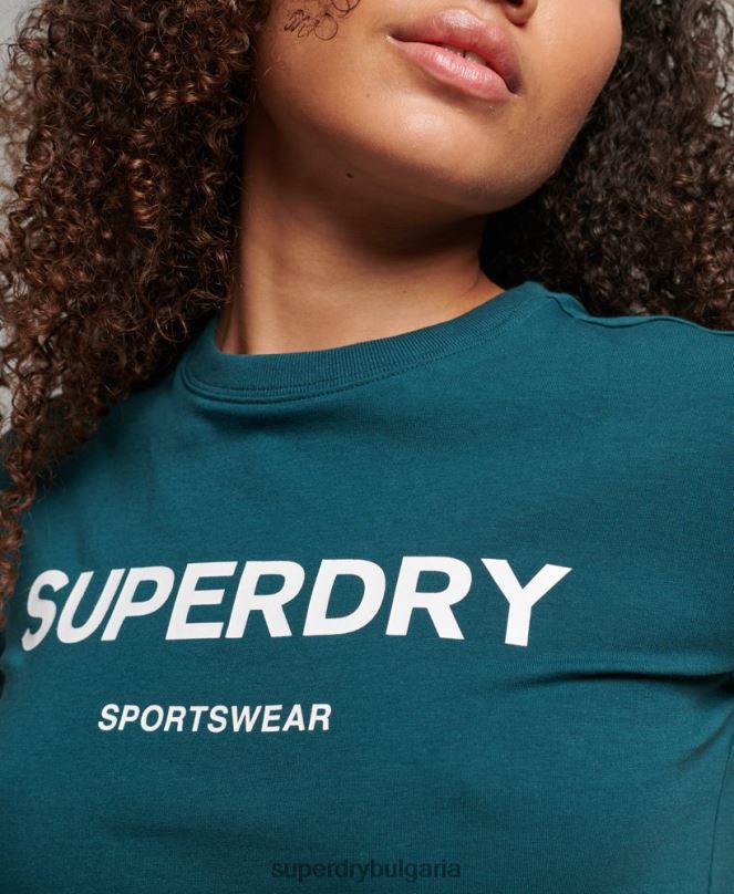 Superdry облекло N00H2639 зелено Жени графична тениска от 90-те