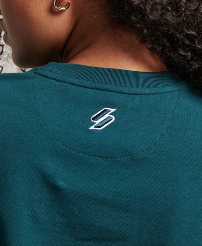 Superdry облекло N00H2639 зелено Жени графична тениска от 90-те