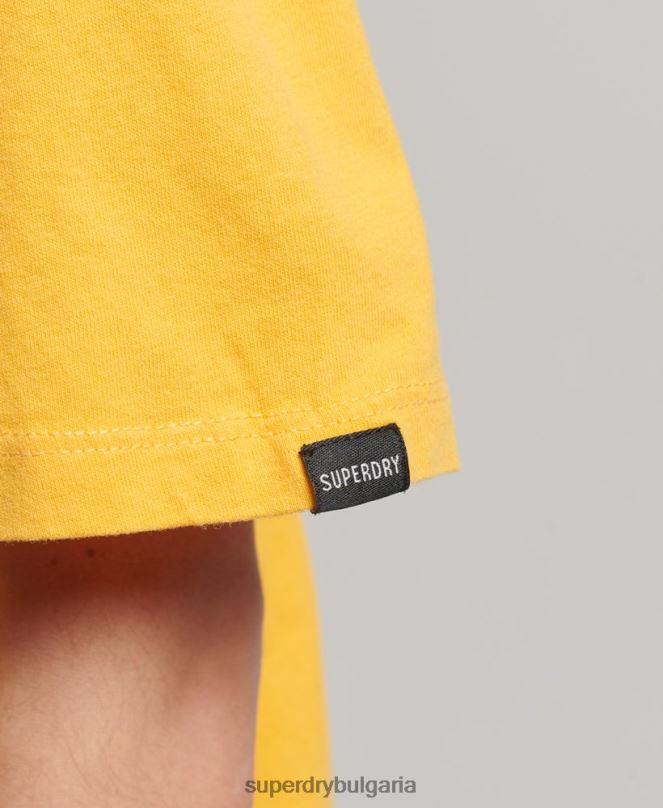 Superdry облекло N00H2664 жълто Жени номадска народна тениска