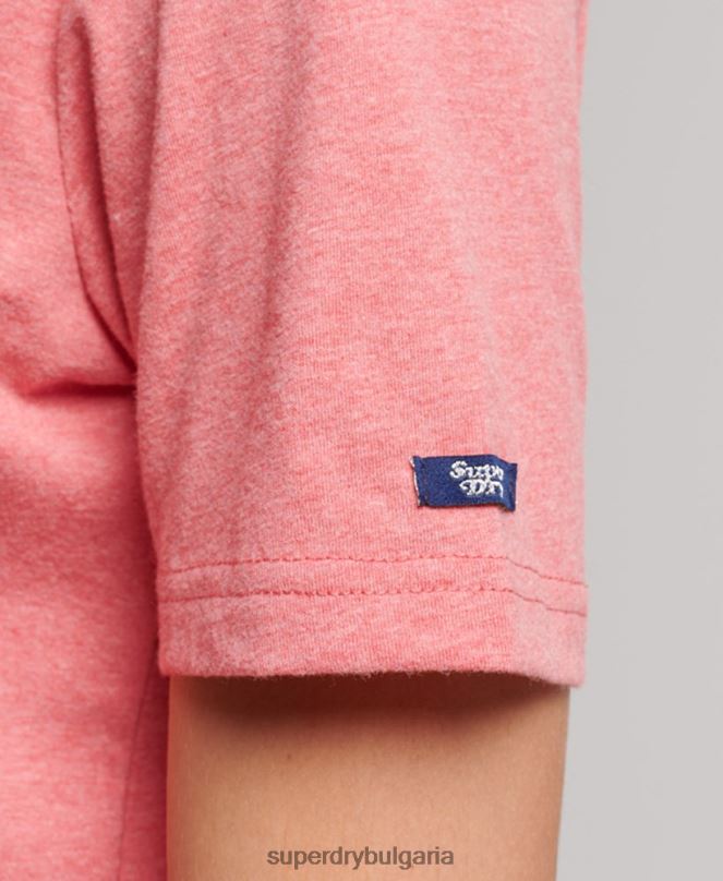 Superdry облекло N00H2672 червен Жени винтидж тениска с надпис