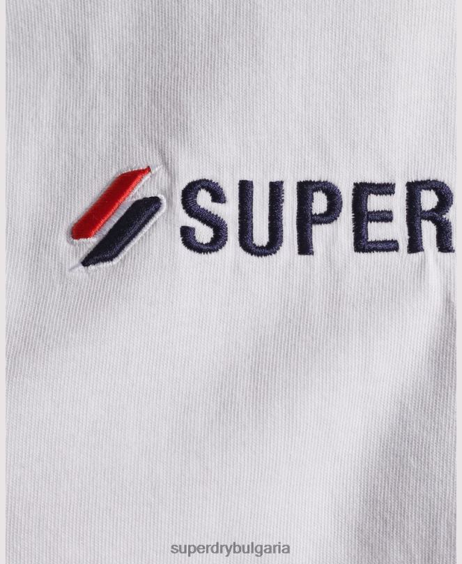 Superdry облекло N00H2673 бяло Жени широка тениска с апликация на лого