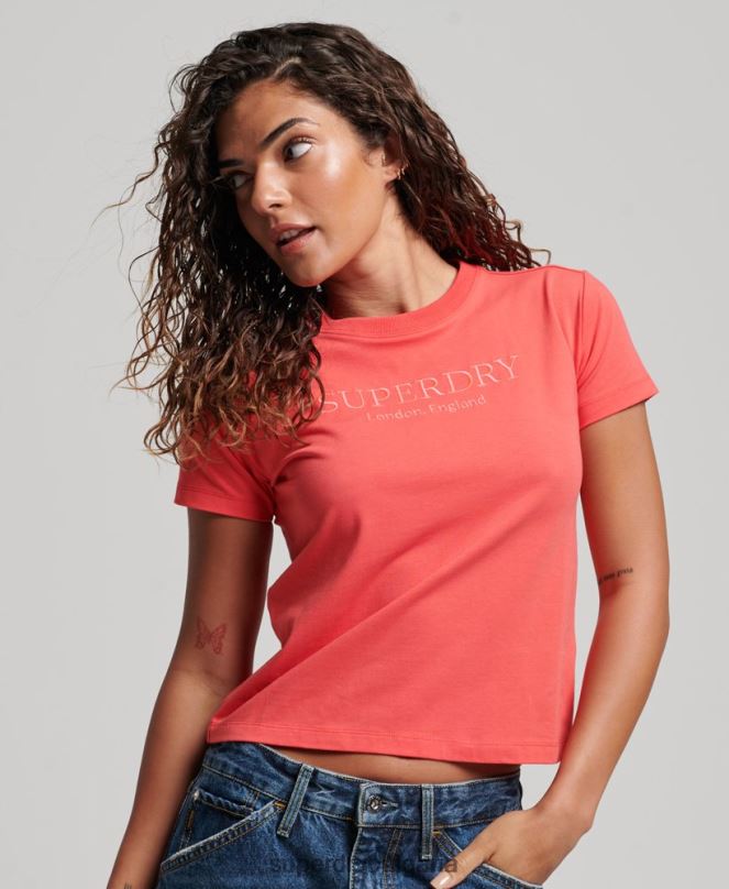 Superdry облекло N00H2685 розово Жени графична тениска от 90-те