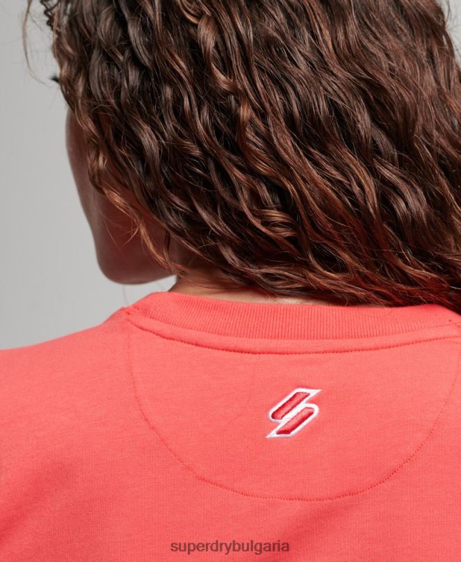 Superdry облекло N00H2685 розово Жени графична тениска от 90-те