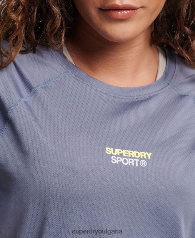 Superdry облекло N00H2694 лилаво Жени основна активна тениска