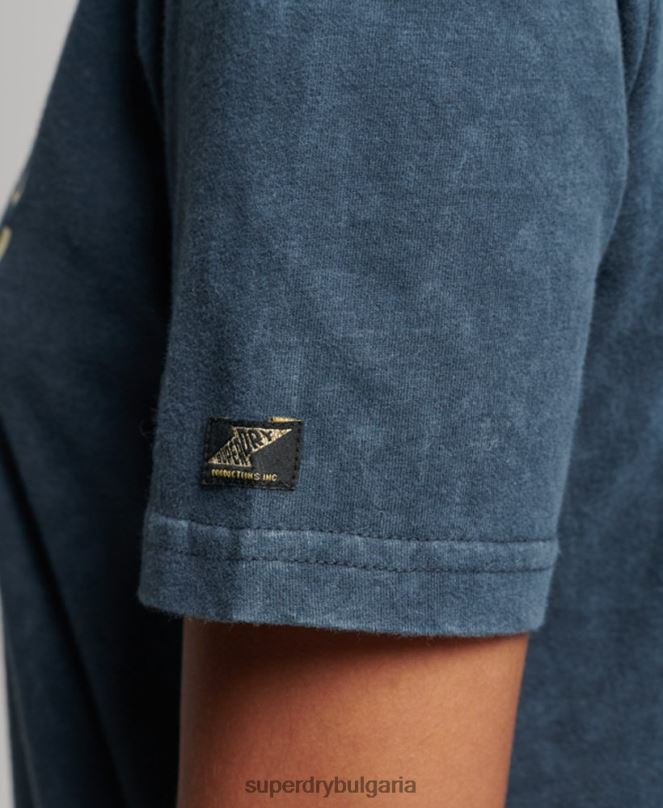 Superdry облекло N00H2695 военноморски флот Жени тениска с ретро лого