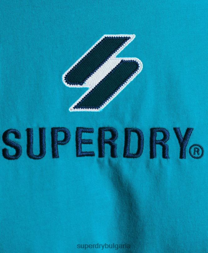 Superdry облекло N00H2702 син Жени квадратна тениска с подреден код