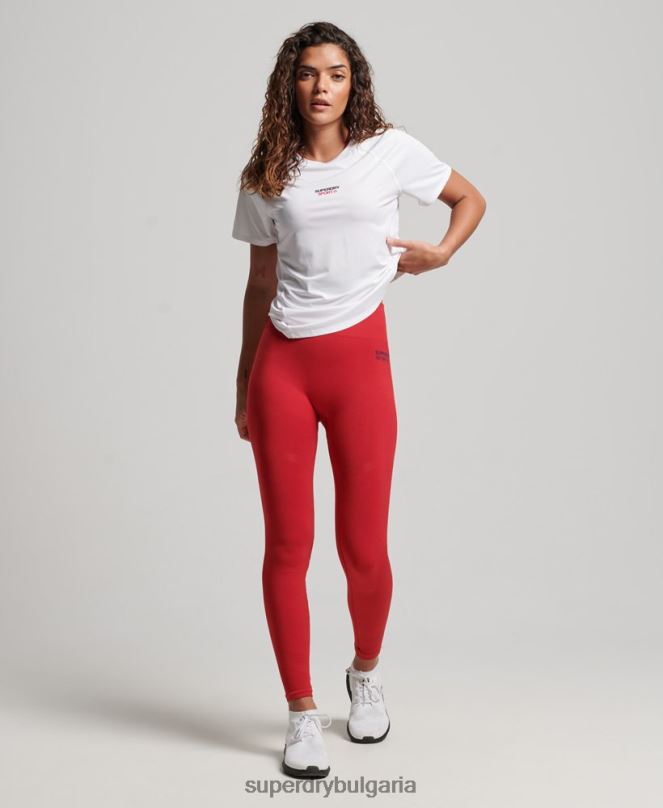 Superdry облекло N00H2709 бяло Жени основна активна тениска