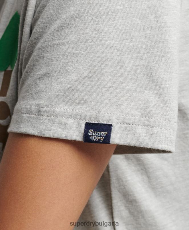 Superdry облекло N00H2712 сиво Жени винтидж носталгична тениска
