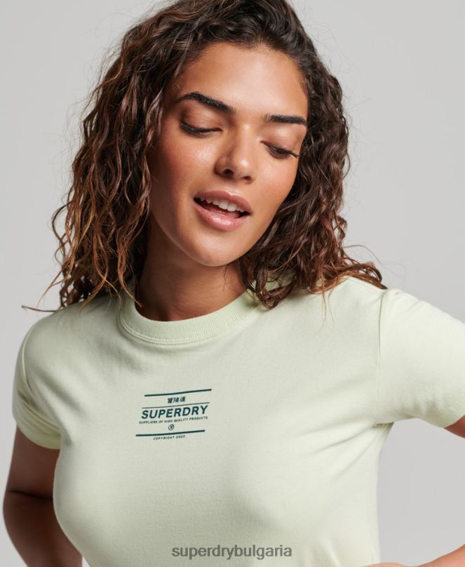Superdry облекло N00H2718 зелено Жени графична тениска от 90-те