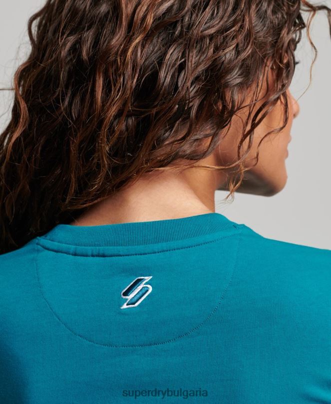 Superdry облекло N00H2721 тюркоаз Жени графична тениска от 90-те