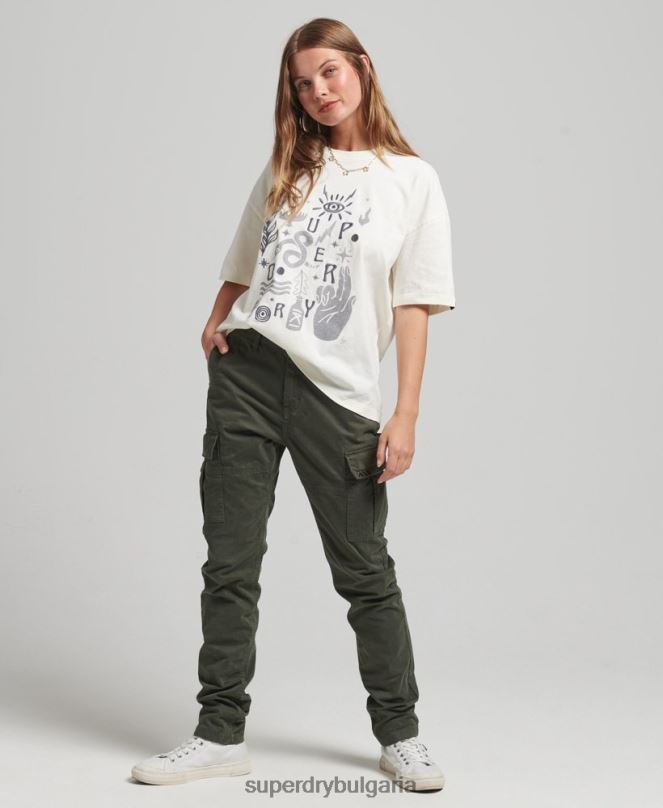Superdry облекло N00H2724 бяло Жени номадска народна тениска