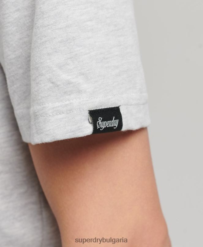 Superdry облекло N00H2729 светло сив Жени горска графична тениска