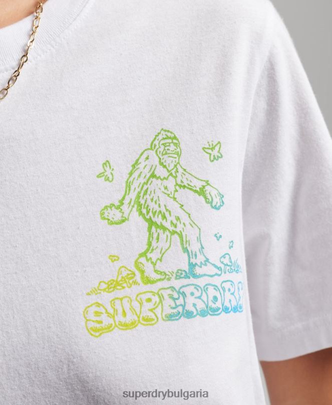 Superdry облекло N00H2736 бяло Жени горска графична тениска