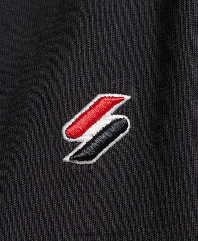 Superdry облекло N00H2739 черен Жени огромна квадратна тениска с лента с лого code s