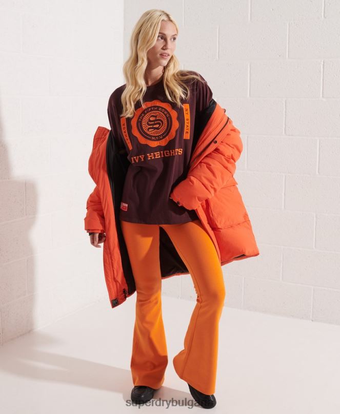 Superdry облекло N00H2741 червен Жени колеж графична тениска