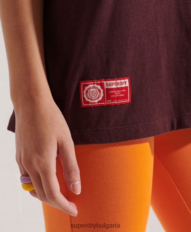 Superdry облекло N00H2741 червен Жени колеж графична тениска