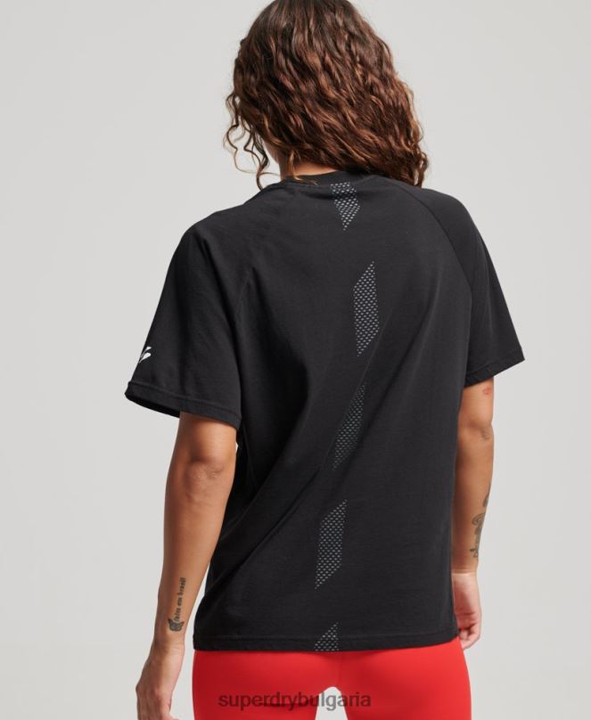 Superdry облекло N00H2742 черен Жени основна тениска с къс ръкав