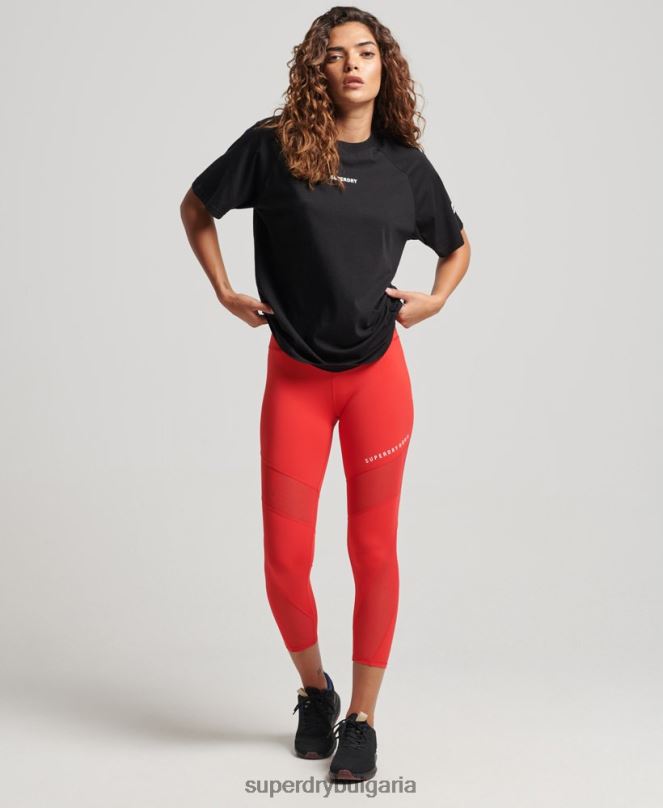 Superdry облекло N00H2742 черен Жени основна тениска с къс ръкав
